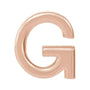 Gold Single Initial Stud Earring in 14K rose gold