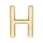 Gold Single Initial Stud Earring in 14K yellow gold