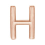 Gold Single Initial Stud Earring in 14K rose gold
