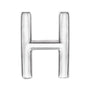 Gold Single Initial Stud Earring in platinum