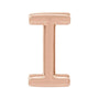 Gold Single Initial Stud Earring in 14K rose gold