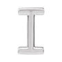 Gold Single Initial Stud Earring in platinum