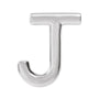 Gold Single Initial Stud Earring in platinum