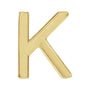 Gold Single Initial Stud Earring in 14K yellow gold