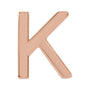 Gold Single Initial Stud Earring in 14K rose gold
