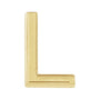 Gold Single Initial Stud Earring in 14K yellow gold