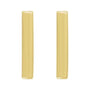 Gold Vertical Bar Earrings in 14K yellow gold, alternate view