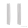 Gold Vertical Bar Earrings in 14K white gold, alternate view