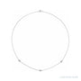 Sapphire Row Lab-Grown Diamond 3-Station Necklace - 1/5 ctw in White Gold