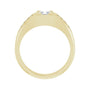 Lab-Grown Diamond Emerald-Cut Half-Bezel East-West Band in 14K yellow gold, alternate view