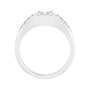 Lab-Grown Diamond Emerald-Cut Half-Bezel East-West Band in platinum, alternate view