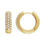 Lab-Grown Diamond French Pavé Thick Huggie Earrings in 14K yellow gold