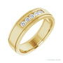 Lab-Grown Diamond Grooved Five-Stone Channel-Set Band in 14K yellow gold, alternate view