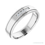 Lab-Grown Diamond Grooved Five-Stone Channel-Set Band in 14K white gold, alternate view