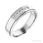 Lab-Grown Diamond Grooved Five-Stone Channel-Set Band in 14K white gold, alternate view
