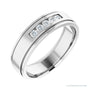 Lab-Grown Diamond Grooved Five-Stone Channel-Set Band in 14K white gold, alternate view