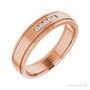 Lab-Grown Diamond Grooved Five-Stone Channel-Set Band in 14K rose gold
