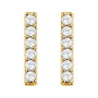 Lab-Grown Diamond Pavé Bar Earrings in 14K yellow gold, alternate view