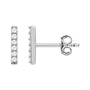 Lab-Grown Diamond Pavé Bar Earrings in 14K white gold