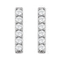Lab-Grown Diamond Pavé Bar Earrings in 14K white gold, alternate view