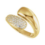 Lab-Grown Diamond Pavé Dome Wrap Ring in 14K yellow gold