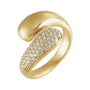 Lab-Grown Diamond Pavé Dome Wrap Ring in 14K yellow gold, alternate view