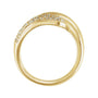 Lab-Grown Diamond Pavé Dome Wrap Ring in 14K yellow gold, alternate view