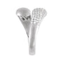 Lab-Grown Diamond Pavé Dome Wrap Ring in 14K white gold, alternate view