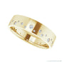 Lab-Grown Diamond Scattered Cigar Band in 14K yellow gold, alternate view