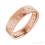 Lab-Grown Diamond Scattered Cigar Band in 14K rose gold