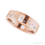 Lab-Grown Diamond Scattered Cigar Band in 14K rose gold, alternate view