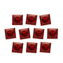 Lot of 10: 4.5 mm natural dark orange red mozambique garnet, square cut | Sapphire Row · cut7