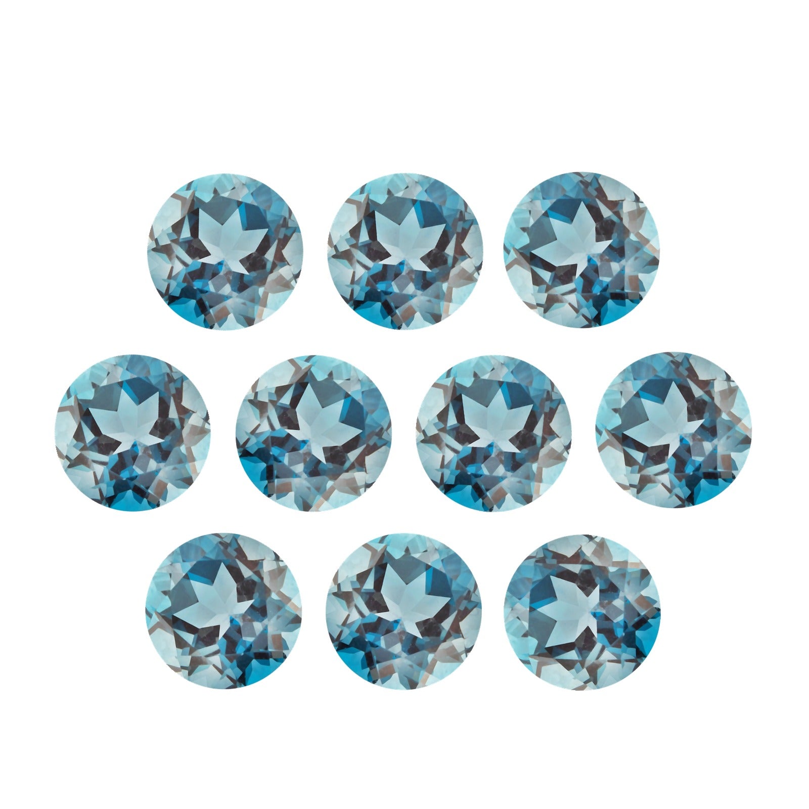 4.5 mm natural london blue topaz, round cut | Sapphire Row · cut7