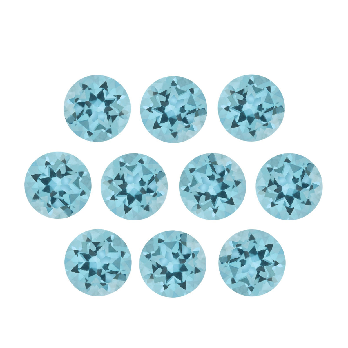 4.5 mm natural sky blue topaz, round cut | Sapphire Row · cut7