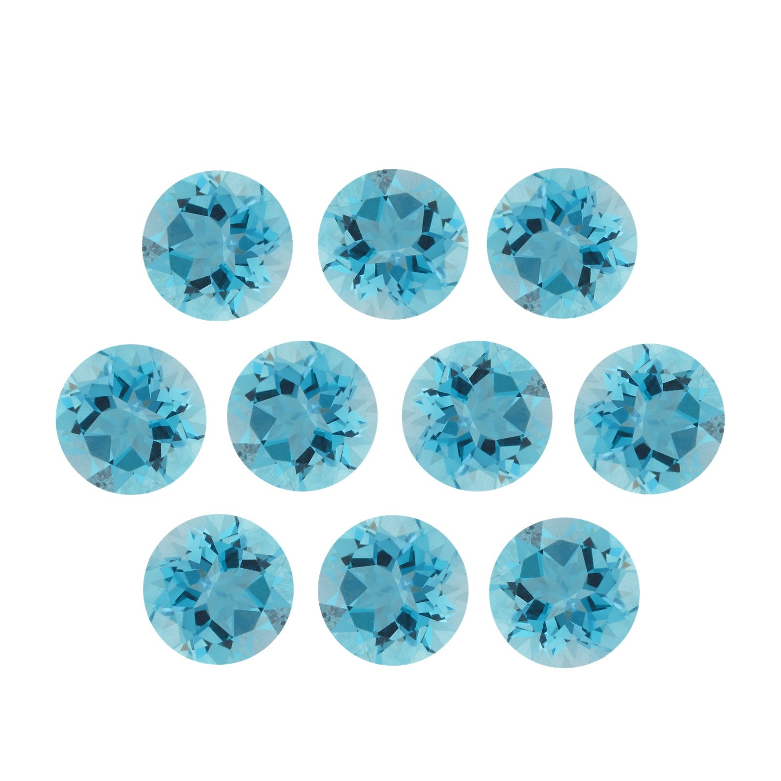 4.5 mm natural swiss blue topaz, round cut | Sapphire Row · cut7