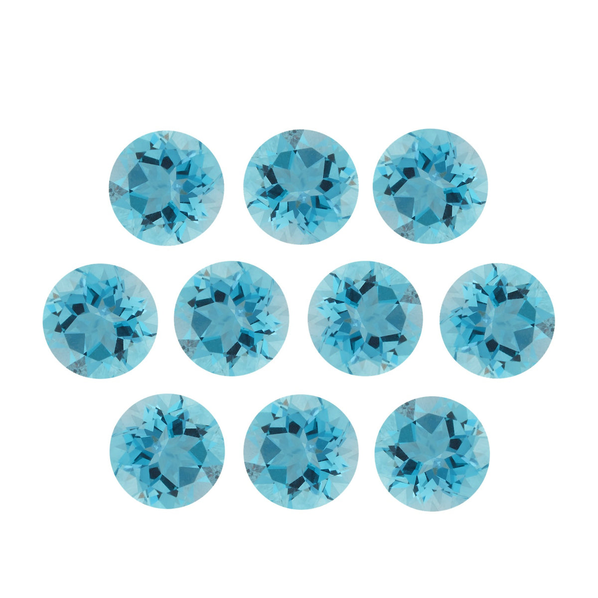 4.5 mm natural swiss blue topaz, round cut | Sapphire Row · cut7
