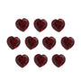 Lot of 10: 4 mm natural dark orange red mozambique garnet, heart cut | Sapphire Row · cut7