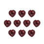 4 mm natural dark orange red mozambique garnet, heart cut | Sapphire Row · cut7