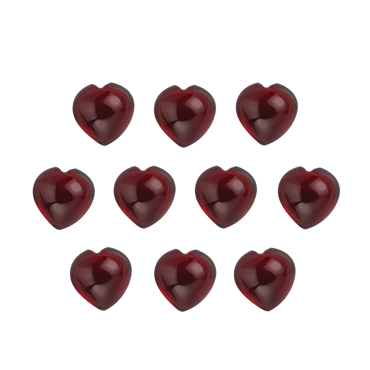 4 mm natural dark orange red mozambique garnet, heart cut | Sapphire Row · cut7