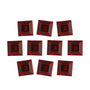 Lot of 10: 4 mm natural dark orange red mozambique garnet, square cut | Sapphire Row · cut7