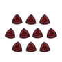 Lot of 10: 4 mm natural dark orange red mozambique garnet, trillion cut | Sapphire Row · cut7