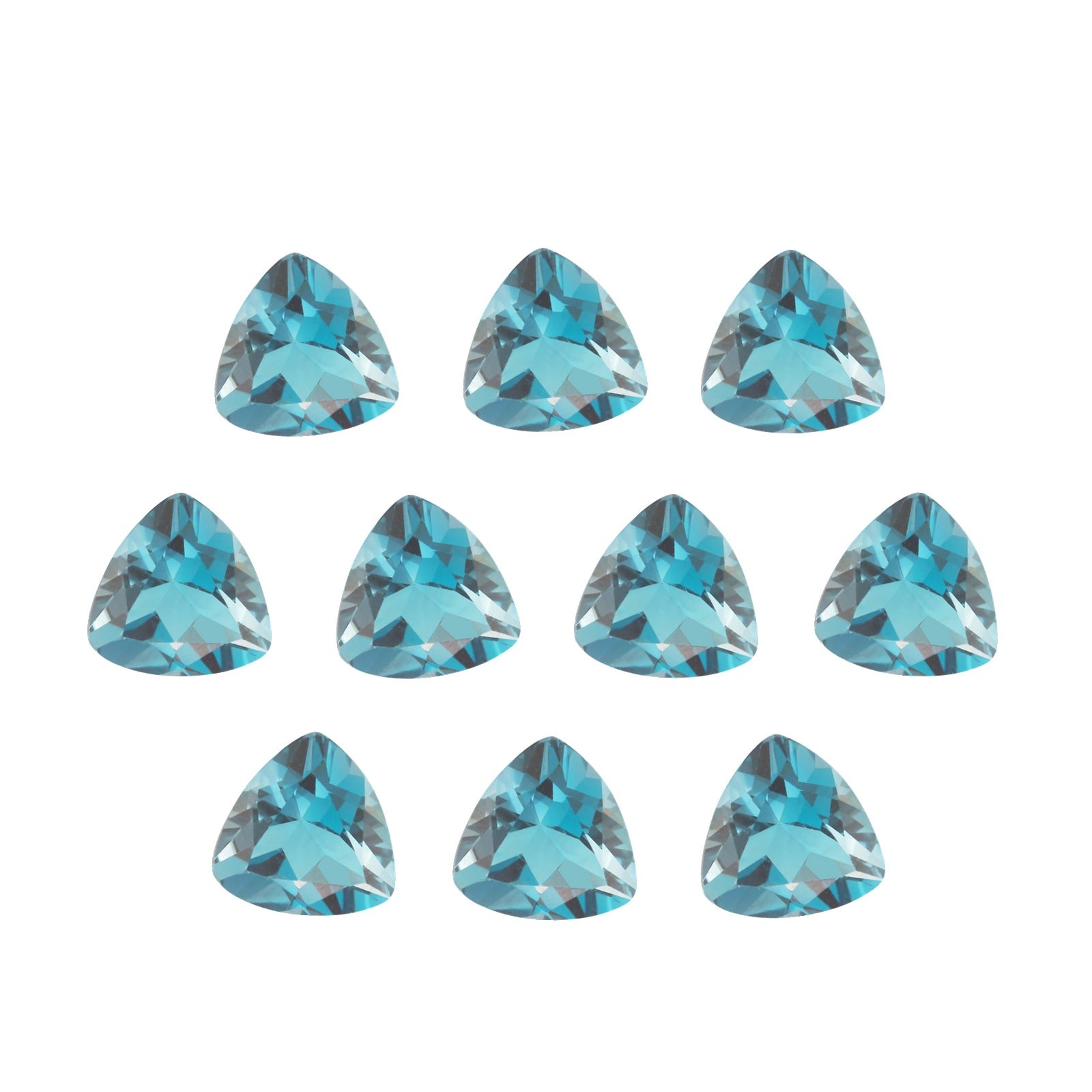 4 mm natural london blue topaz, trillion cut | Sapphire Row · cut7