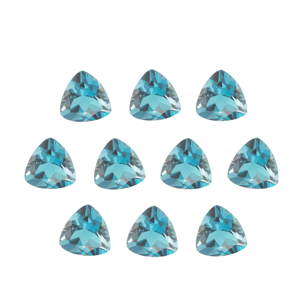 4 mm natural london blue topaz, trillion cut | Sapphire Row · cut7