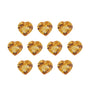 Lot of 10: 4 mm natural orange citrine, heart cut | Sapphire Row · cut7