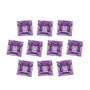 Lot of 10: 4 mm natural purple amethyst, square cut | Sapphire Row · cut7