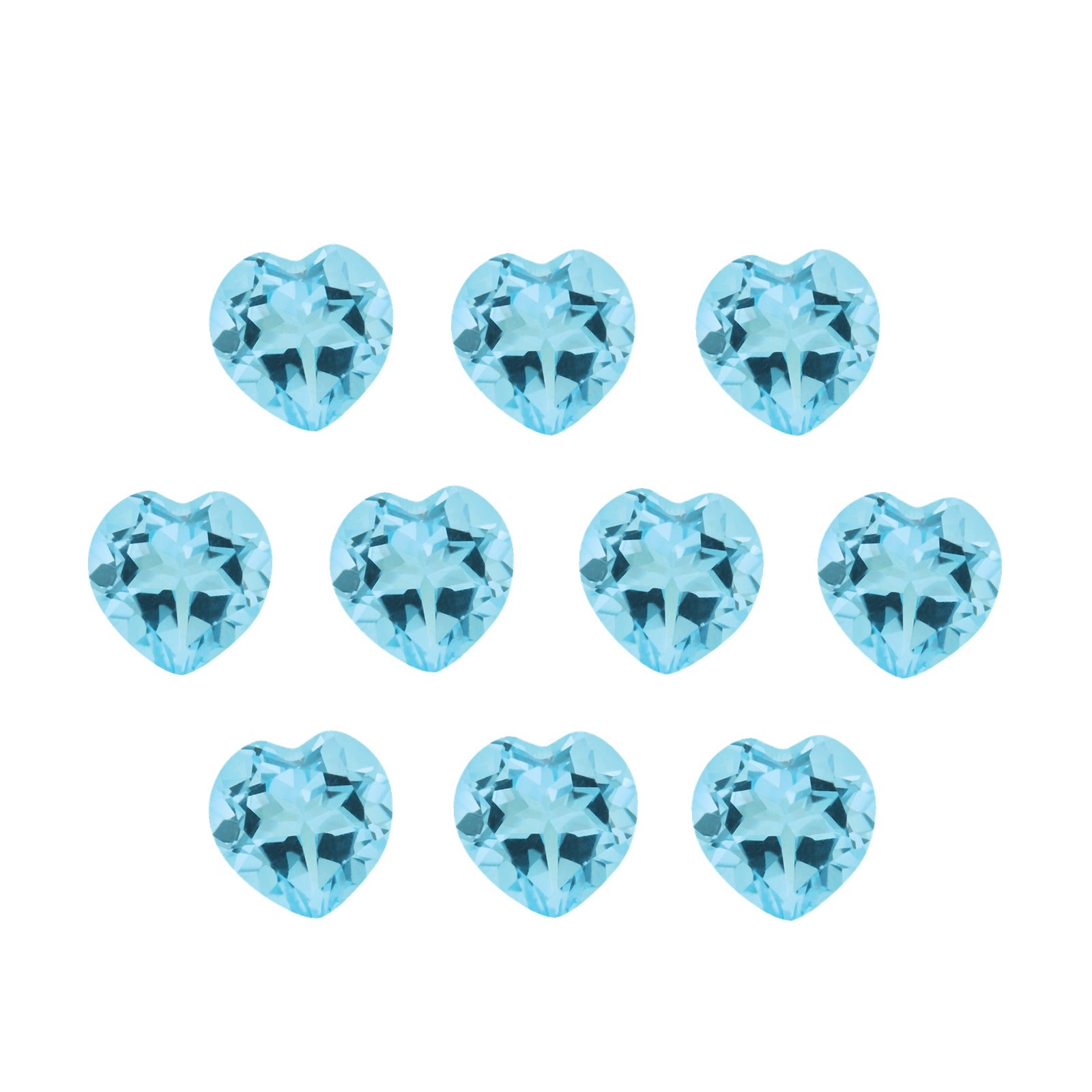 4 mm natural sky blue topaz, heart cut | Sapphire Row · cut7
