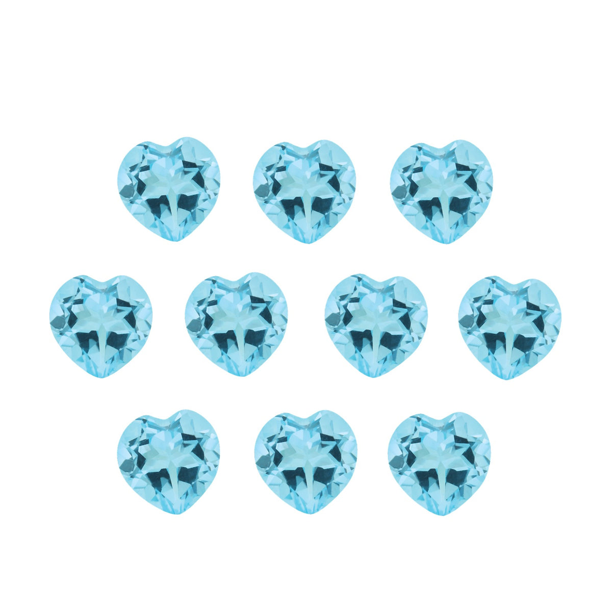 4 mm natural sky blue topaz, heart cut | Sapphire Row · cut7