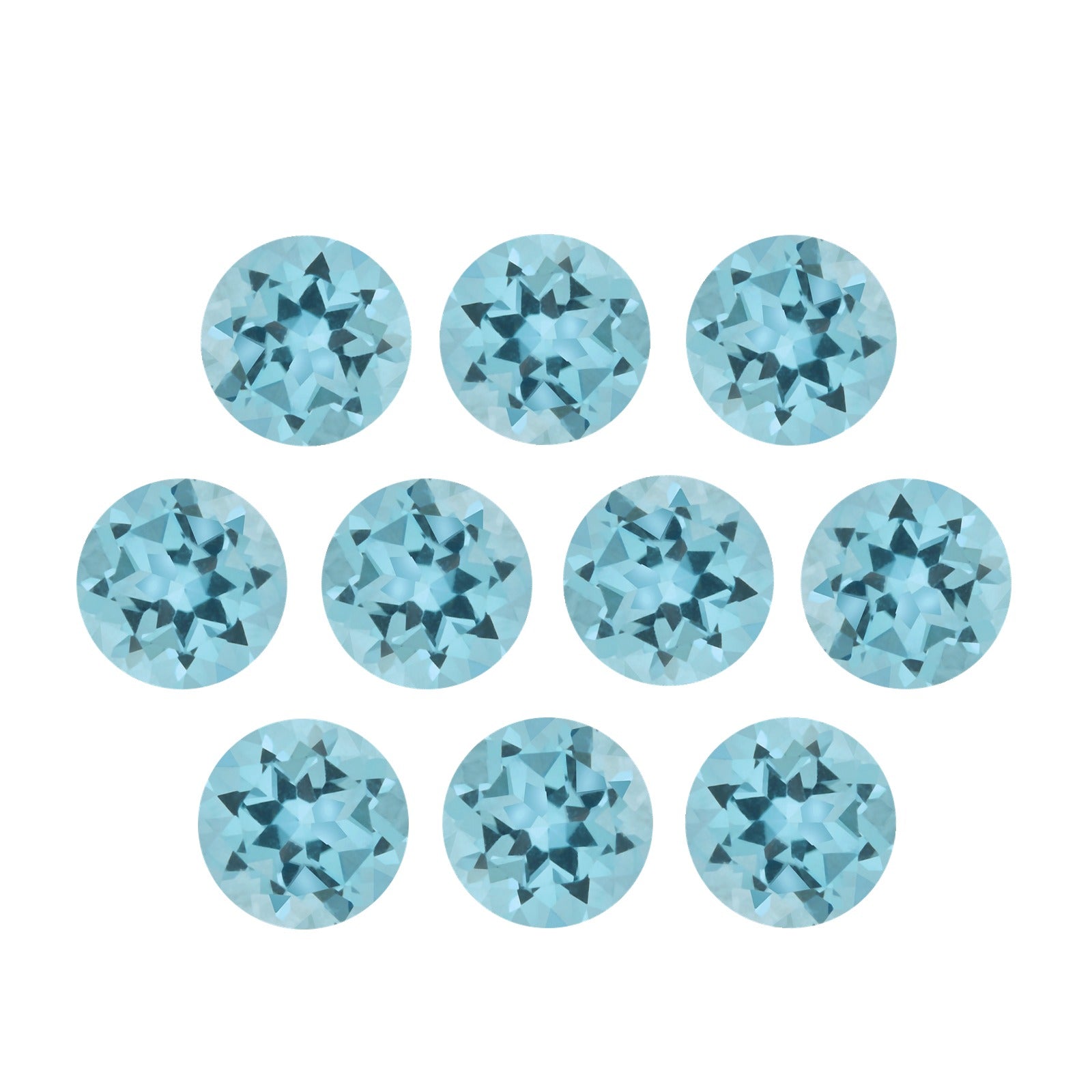 4 mm natural sky blue topaz, round cut | Sapphire Row · cut7