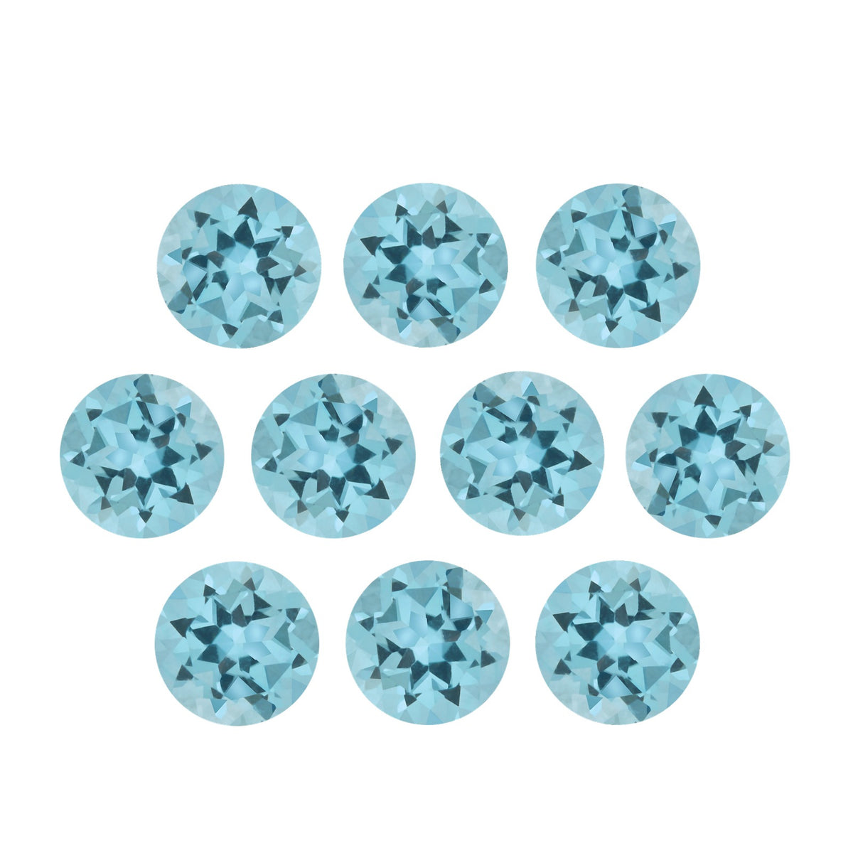 4 mm natural sky blue topaz, round cut | Sapphire Row · cut7