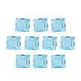 4 mm natural sky blue topaz, square cut | Sapphire Row · cut7